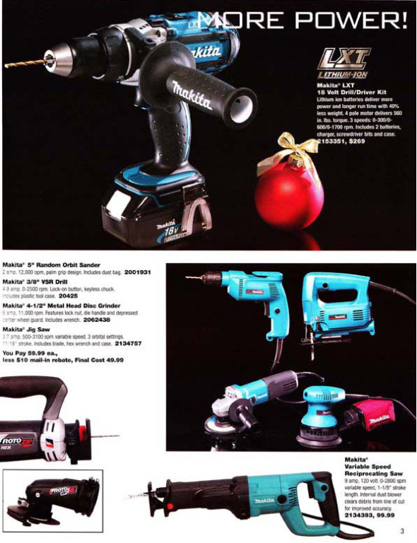 Holiday Tools inside right page Design, art and photo direction
