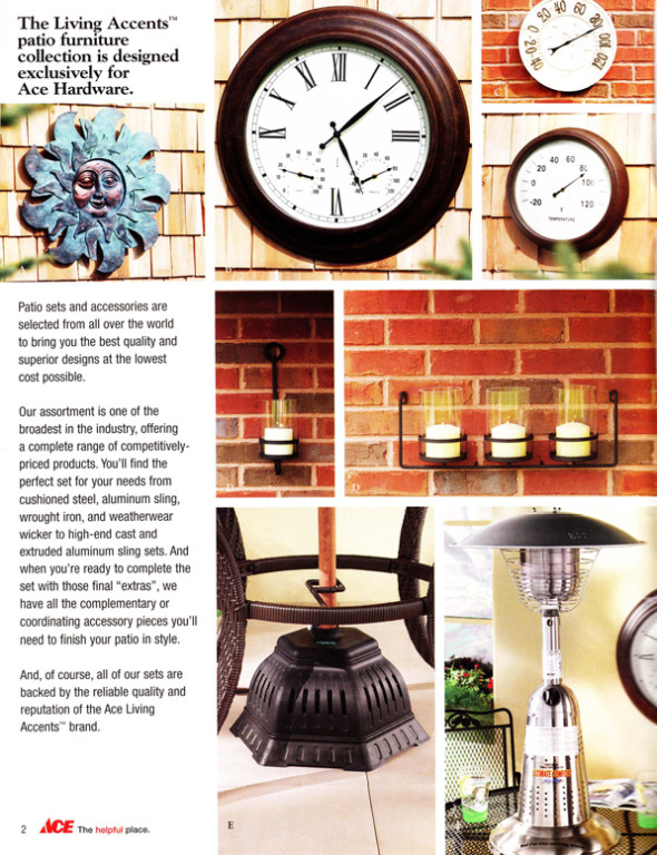 Outdoor Living inside left page Design, art and photo direction